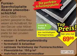 Wiglo Wunderland Furnier Sperrholzplatte Akazie phenolbeschichtet Angebot