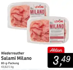 KONSUM Niederreuther Salami Milano Angebot