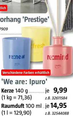 Bauhaus 'We are: Ipuro' Raumduft Angebot