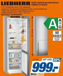 expert Techno Land LIEBHERR Kühl-Gefrierkombination KGNsf 57Va03 Angebot