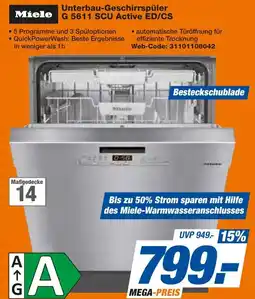 expert Techno Land Miele Unterbau-Geschirrspüler G 5611 SCU Active ED/CS Angebot