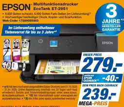 expert Techno Land EPSON Multifunktionsdrucker EcoTank ET-2951 Angebot