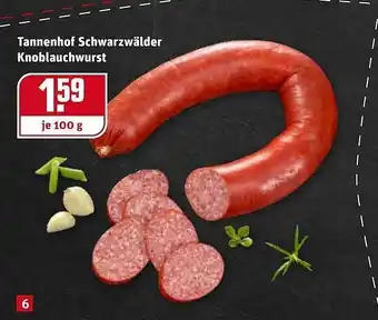 REWE Kaufpark Tannenhof Schwarzwälder Knoblauchwurst Angebot