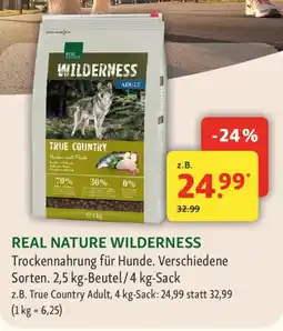 Fressnapf REAL NATURE WILDERNESS Trockennahrung für Hunde. Angebot