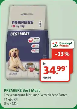 Fressnapf PREMIERE Best Meat Trockennahrung für Hunde. Angebot