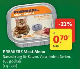 Fressnapf PREMIERE Meat Menu Nassnahrung für Katzen. Angebot
