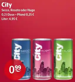 Getränke Hoffmann City Secco, Rosato oder Hugo Angebot