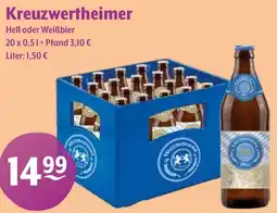 Getränke Hoffmann Kreuzwertheimer Hell oder Weißbier Angebot