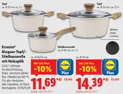 Lidl Ernesto Aluguss-Topf/ Stielkasserolle mit Holzoptik Angebot
