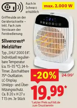 Lidl Silvercrest Heizlüfter Angebot