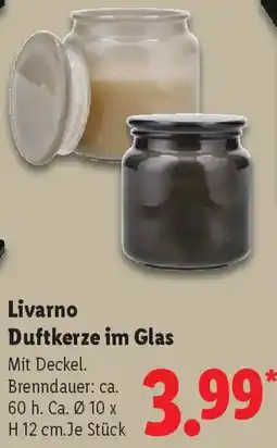 Lidl Livarno Duftkerze im Glas Angebot