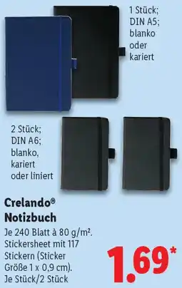 Lidl Crelando Notizbuch Angebot