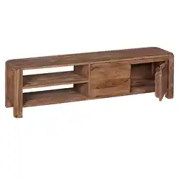Netto Marken-Discount KADIMA DESIGN Lowboard TEKO: Massivholz, viel Stauraum, Sheesham oder Akazie, 4 Holzbeine Angebot