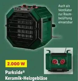 Lidl Parkside Keramik-Heizgebläse PKH 2000 D2 Angebot
