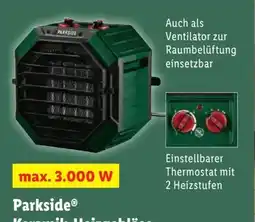 Lidl Parkside Keramik-Heizgebläse PKH 3000 D2 Angebot