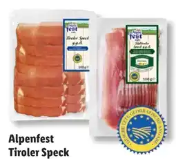 Lidl Alpenfest Tiroler Speck Angebot