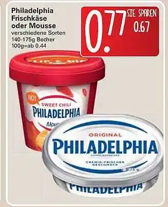 WEZ Philadelphia Frischkäse oder Mousse Angebot