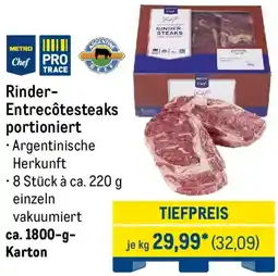 METRO METRO Chef Rinder Entrecôtesteaks portioniert Angebot