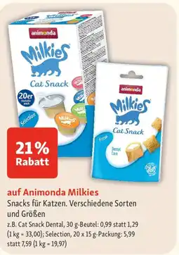 Fressnapf Animonda Milkies Snacks für Katzen. Angebot