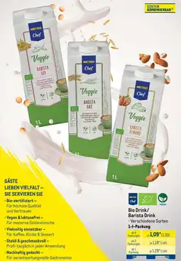 METRO METRO Chef Bio Drink/ Barista Drink Angebot