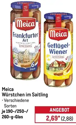 METRO Meica Würstchen im Saitling Angebot