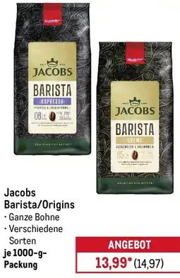 METRO Jacobs Barista/Origins Angebot