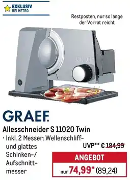METRO GRAEF Allesschneider S 11020 Twin Angebot