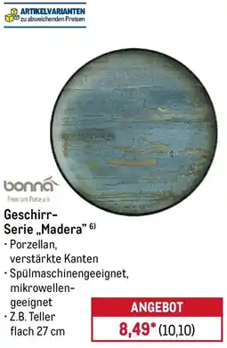 METRO Bonna Geschirr Serie „Madera" Angebot