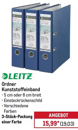 METRO LEITZ Ordner Kunststoffeinband Angebot