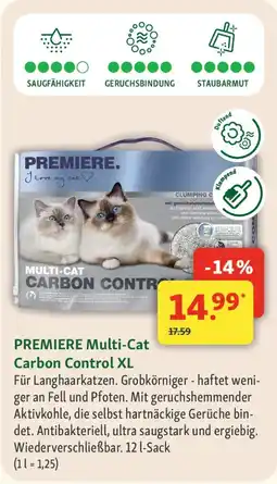 Fressnapf PREMIERE Multi-Cat Carbon Control XL Angebot