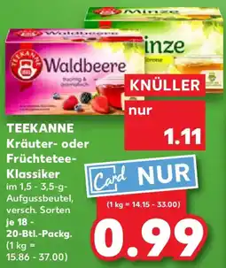 Kaufland TEEKANNE Kräuter- oder Früchtetee Klassiker Angebot