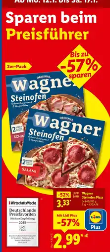 Lidl Wagner steinofen pizza salami Angebot