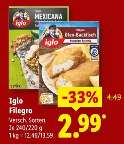 Lidl Iglo filegro ofen-backfisch Angebot