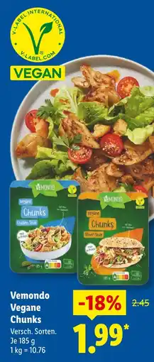 Lidl Vemondo vegane chunks chicken style Angebot