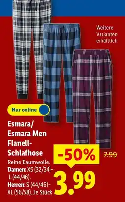 Lidl Esmara oder esmara men flanell-schlafhose Angebot