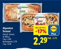 Lidl Alpenfest nussstriezel Angebot