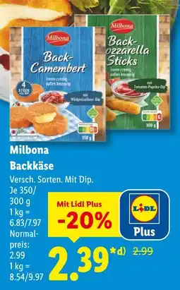 Lidl Milbona back-camembert Angebot
