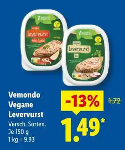 Lidl Vemondo vegane leberwurst Angebot