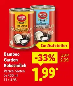 Lidl Bamboo garden cremige kokosmilch Angebot