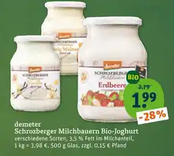 tegut Demeter schrozberger milchbauern bio-joghurt erdbeere Angebot