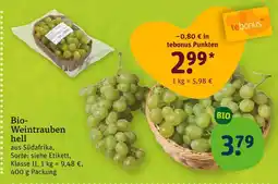 tegut Bio-weintrauben hell Angebot