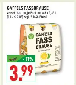 Marktkauf Gaffels fassbrause Angebot