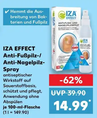 Kaufland Iza effect anti-fußpilz-/anti-nagelpilz-spray Angebot