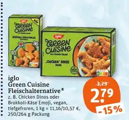 tegut Iglo green cuisine chicken dinos Angebot