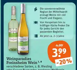 tegut Weinparadies freinsheim riesling Angebot
