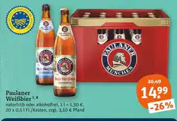 tegut Paulaner hefe-weißbier naturtrüb Angebot