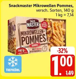 Marktkauf Snackmaster mikrowellen pommes Angebot