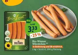 tegut Biolust bio-wiener würstchen Angebot