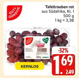 Marktkauf Gut & günstig tafeltrauben rot Angebot