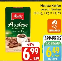 Edeka Melitta kaffee auslese klassisch Angebot